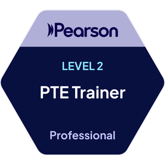 Pearson PTE Trainer: Professional (Level 2) — Credly 인증 배지